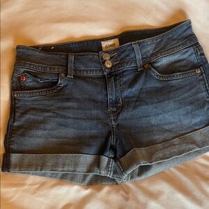 Hudson Jeans Women's Dark Indigo Cuffed Denim Shorts